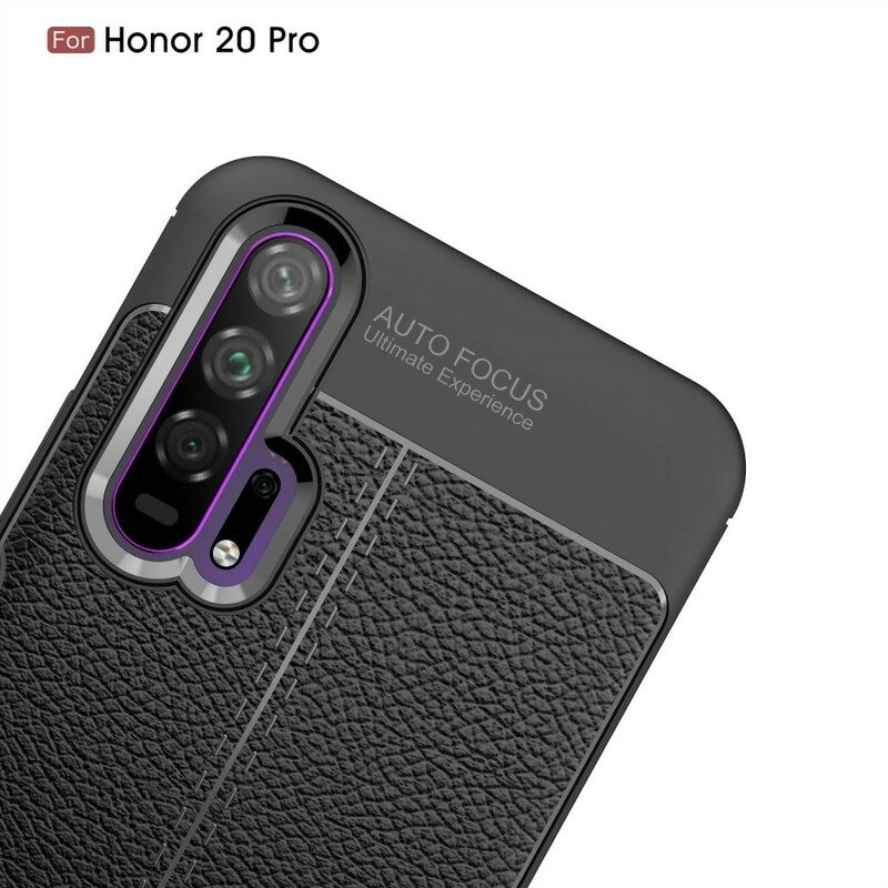 Kuori Honor 20 Pro Double Line Litchi Leather Effect