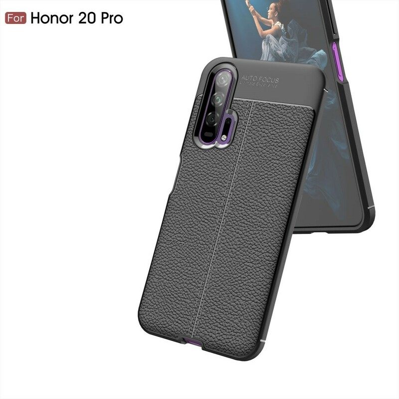 Kuori Honor 20 Pro Double Line Litchi Leather Effect