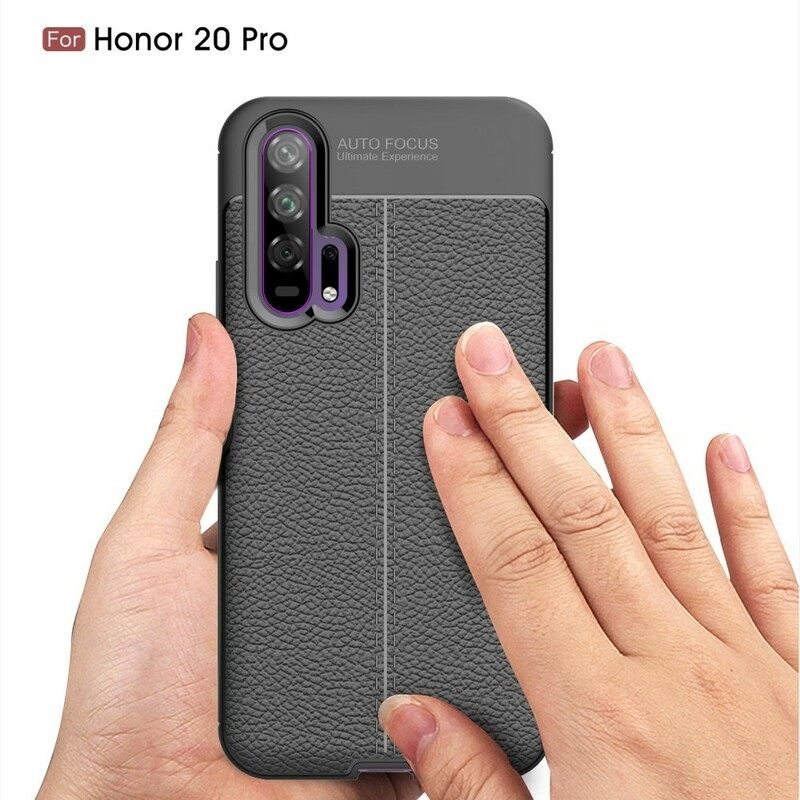 Kuori Honor 20 Pro Double Line Litchi Leather Effect