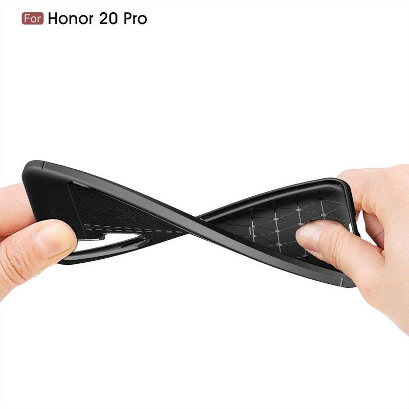 Kuori Honor 20 Pro Double Line Litchi Leather Effect