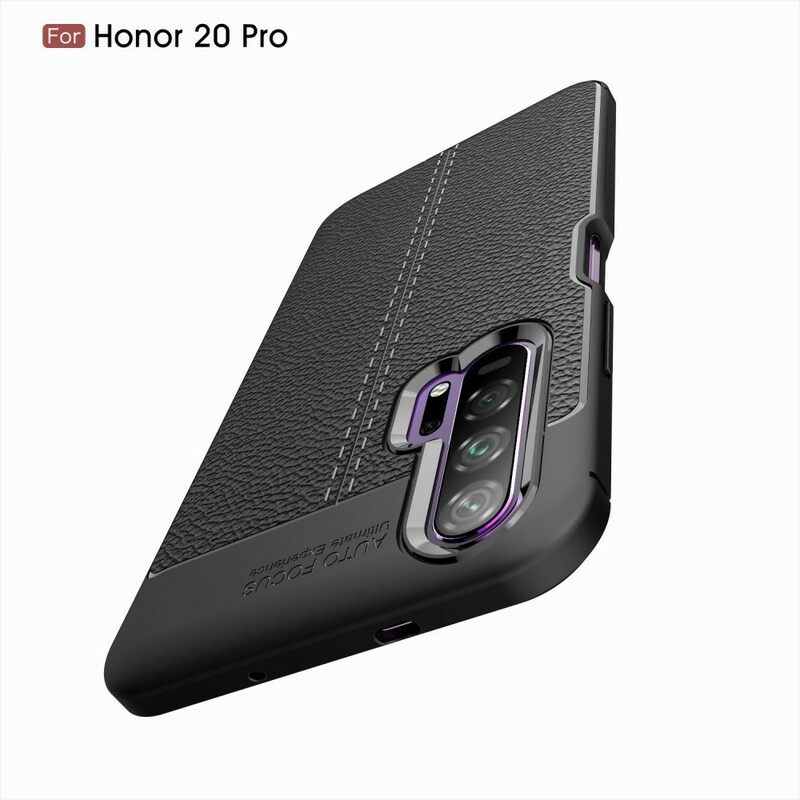 Kuori Honor 20 Pro Double Line Litchi Leather Effect