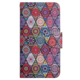 Kotelot Samsung Galaxy A15 5g Patchwork Hihnalla Suojakuori