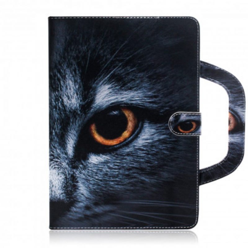 Flip Case Samsung Galaxy Tab A7 Cat Kahvalla