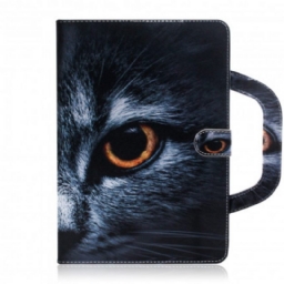 Flip Case Samsung Galaxy Tab A7 Cat Kahvalla