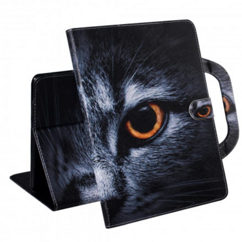 Flip Case Samsung Galaxy Tab A7 Cat Kahvalla