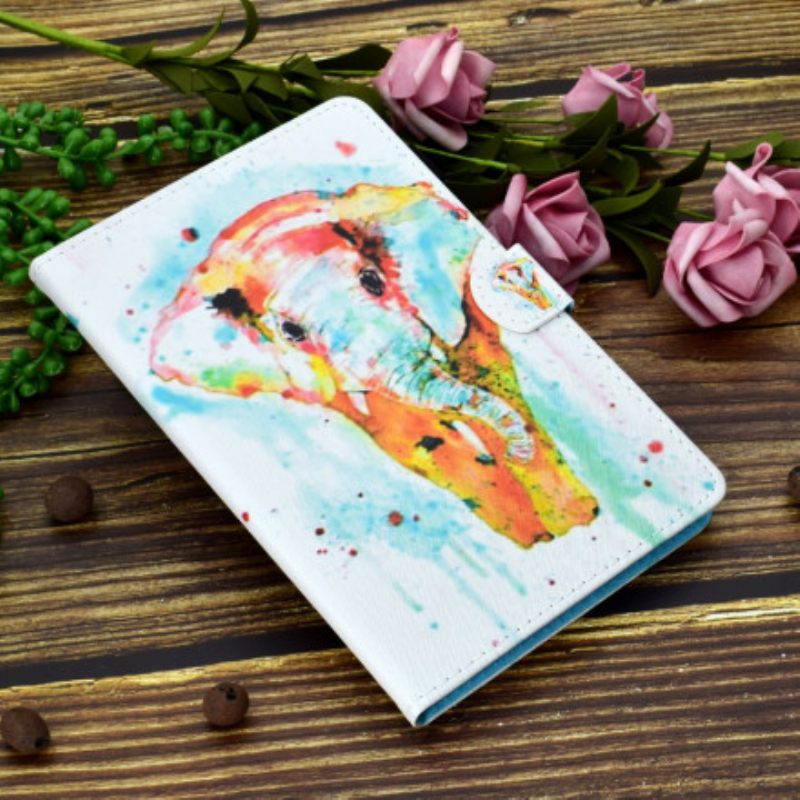 Flip Case Samsung Galaxy Tab A7 Watercolour Elephant