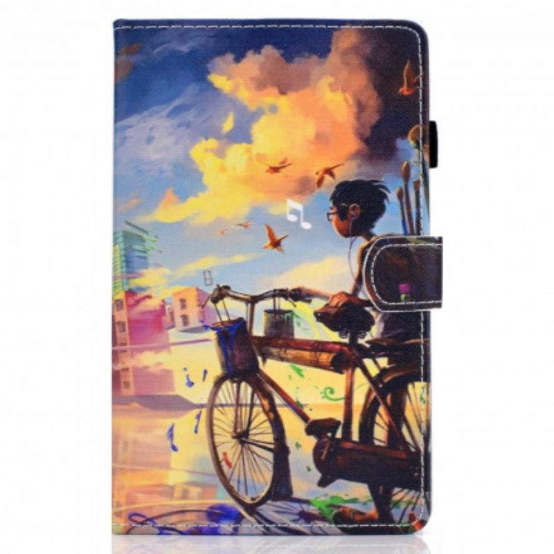 Kotelot Samsung Galaxy Tab A7 Bike Art