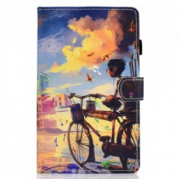 Kotelot Samsung Galaxy Tab A7 Bike Art