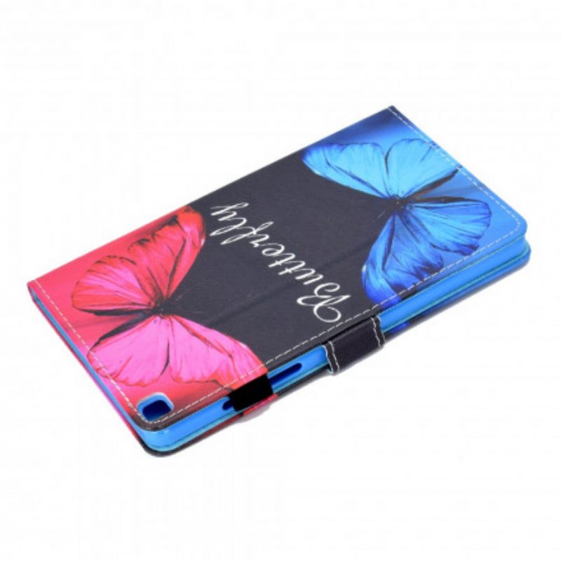 Nahkakotelo Samsung Galaxy Tab A7 Butterfly