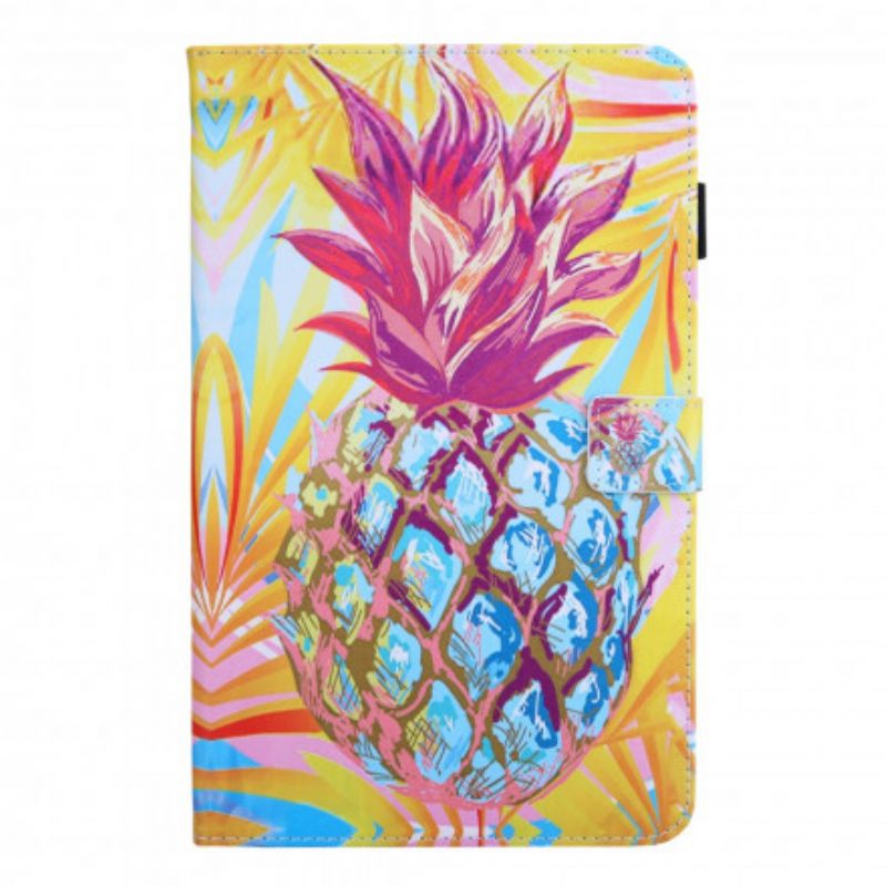 Nahkakotelo Samsung Galaxy Tab A7 Oranssi Ananas