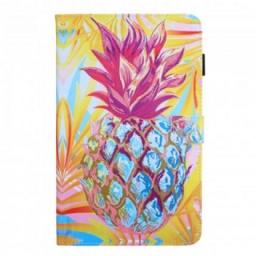 Nahkakotelo Samsung Galaxy Tab A7 Oranssi Ananas