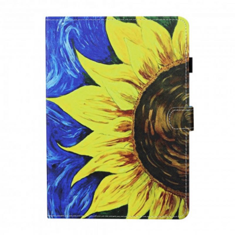 Nahkakotelo Samsung Galaxy Tab A7 Painted Sunflower