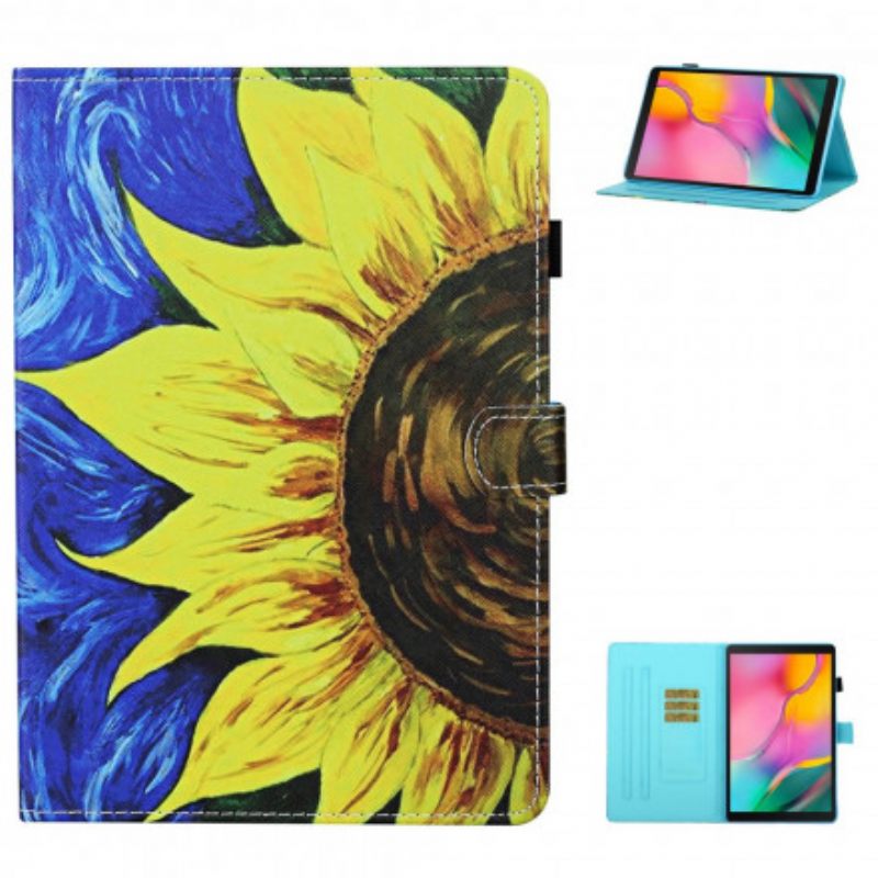 Nahkakotelo Samsung Galaxy Tab A7 Painted Sunflower