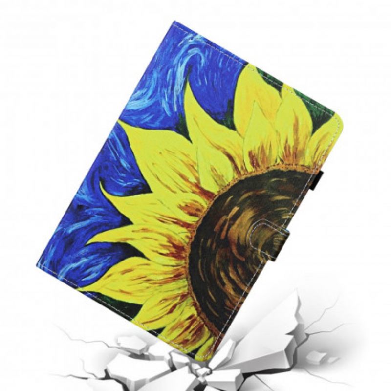 Nahkakotelo Samsung Galaxy Tab A7 Painted Sunflower