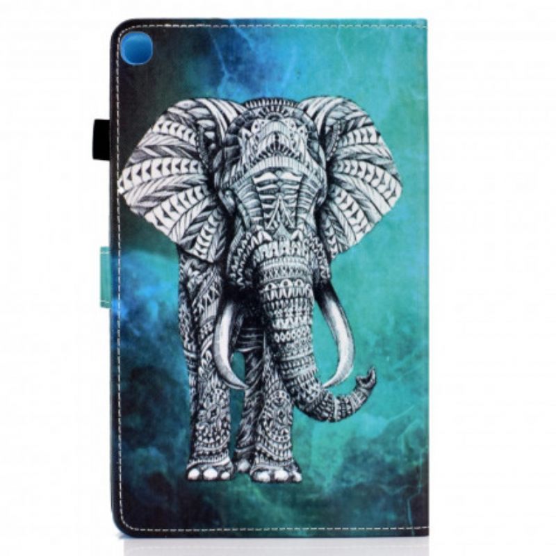 Nahkakotelo Samsung Galaxy Tab A7 Tribal Elephant