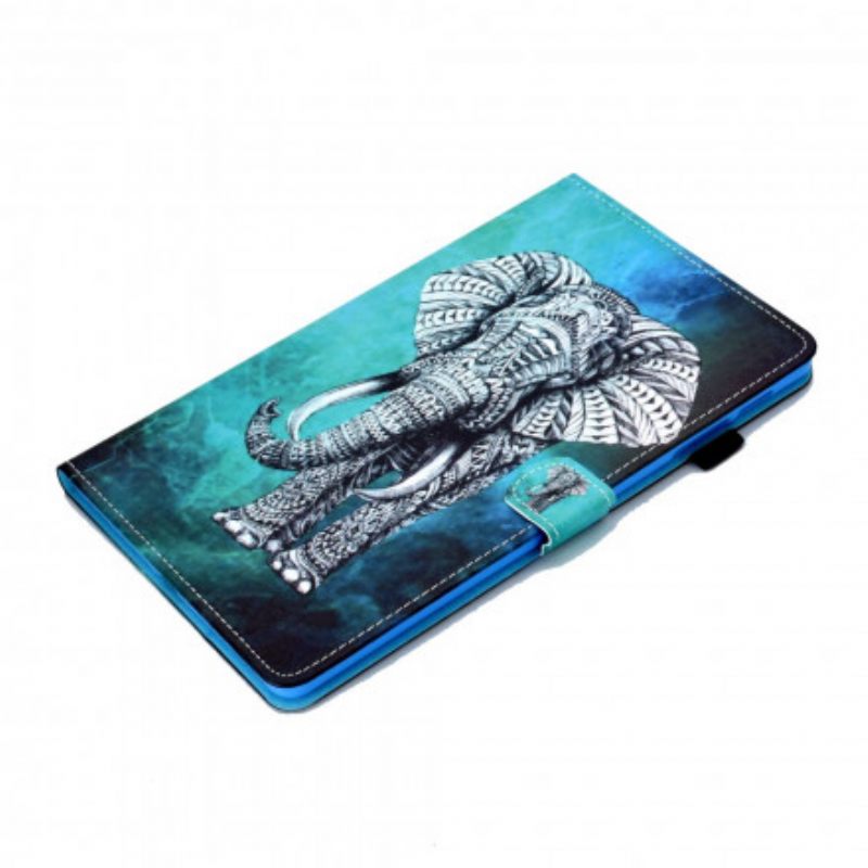 Nahkakotelo Samsung Galaxy Tab A7 Tribal Elephant