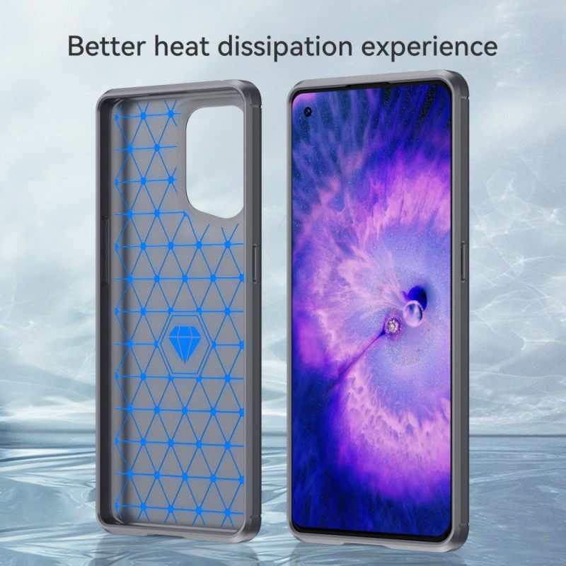 Case Oppo Find X5 Harjattu Hiilikuitu