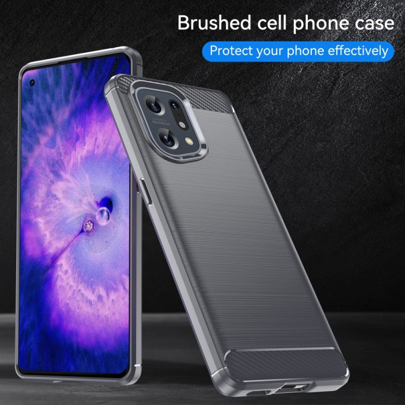 Case Oppo Find X5 Harjattu Hiilikuitu