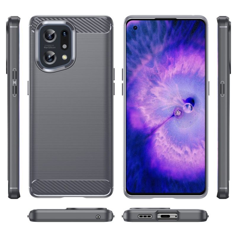 Case Oppo Find X5 Harjattu Hiilikuitu