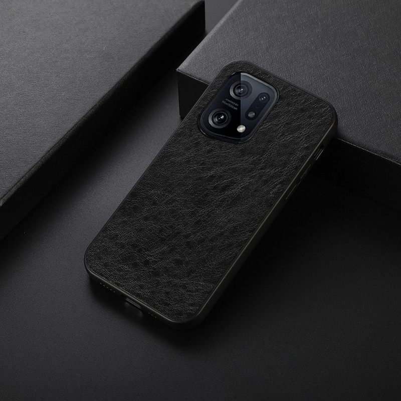 Case Oppo Find X5 Nahkaefekti