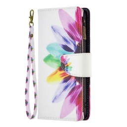 Flip Case Oppo Find X5 Flower Vetoketjullinen Tasku