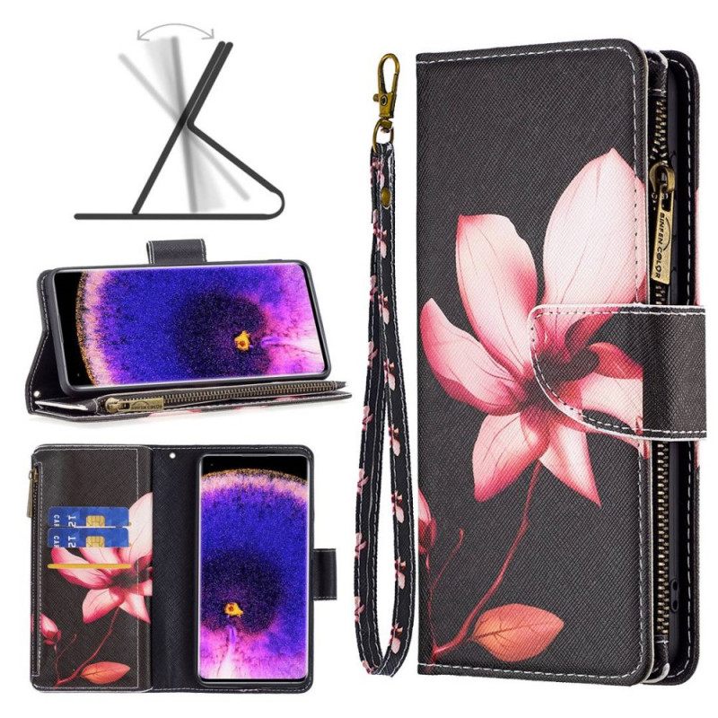 Flip Case Oppo Find X5 Flower Vetoketjullinen Tasku