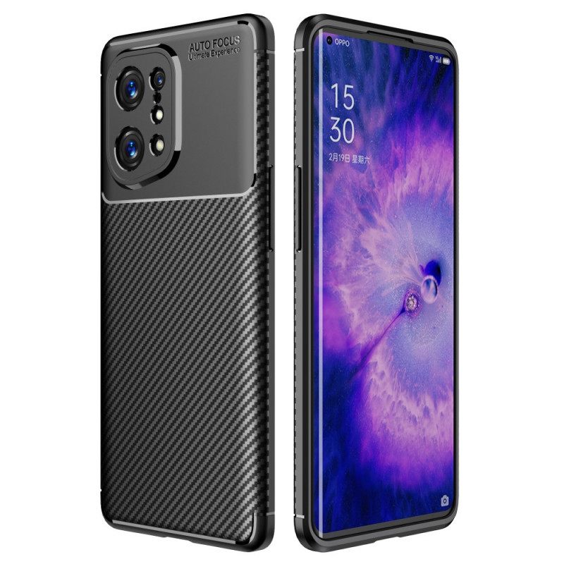 Kuori Oppo Find X5 Joustava Hiilikuitu