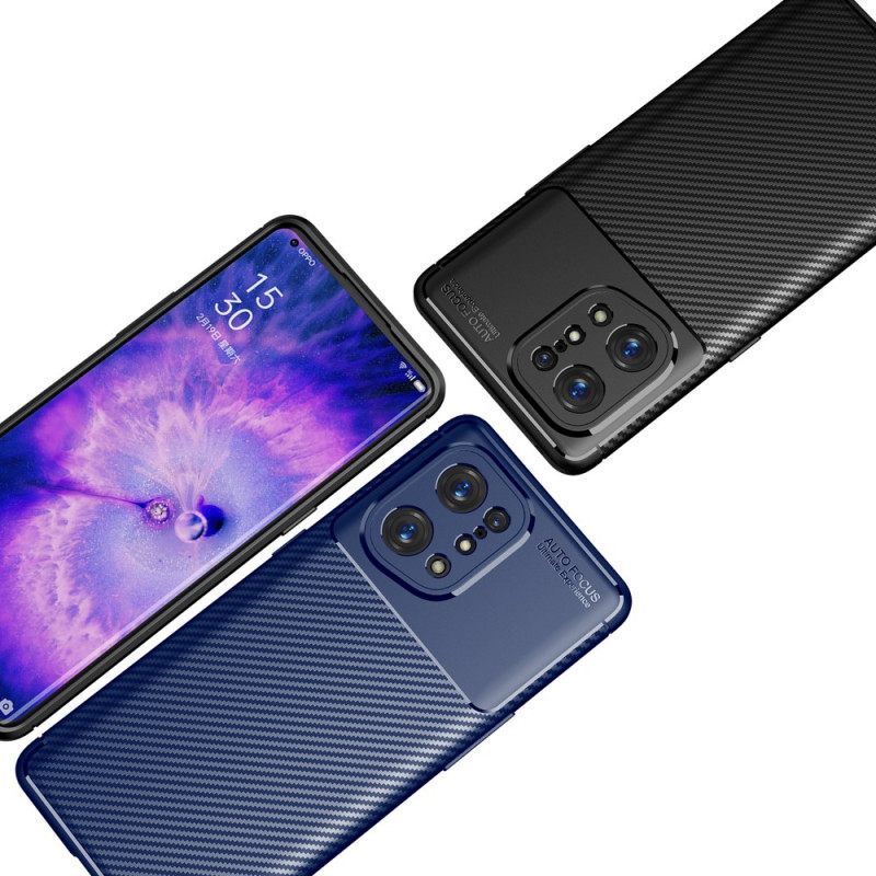 Kuori Oppo Find X5 Joustava Hiilikuitu