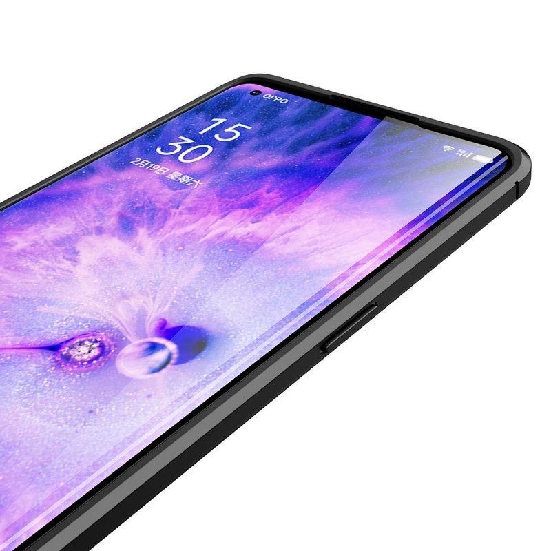 Kuori Oppo Find X5 Nahkaefekti Litsi Kaksinkertainen Linja