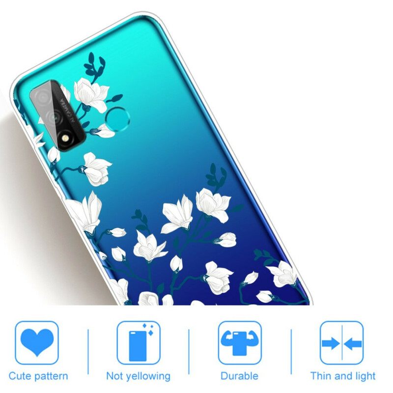 Case Huawei P Smart 2020 Valkoiset Kukat