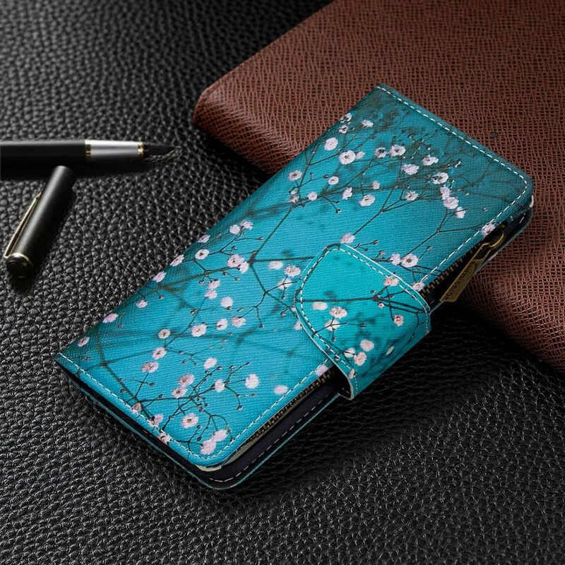 Flip Case Huawei P Smart 2020 Vetoketjullinen Puutasku