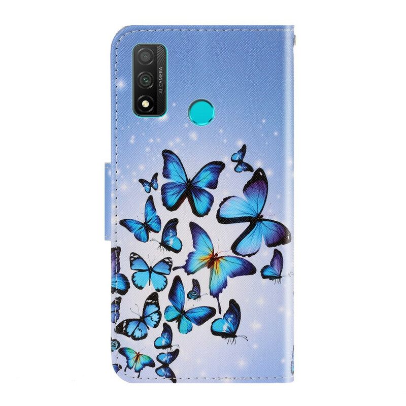 Kotelot Huawei P Smart 2020 Suojaketju Kuori Butterfly Strap Muunnelmia