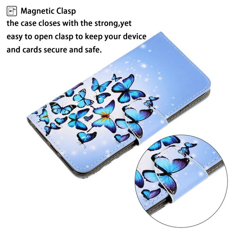 Kotelot Huawei P Smart 2020 Suojaketju Kuori Butterfly Strap Muunnelmia