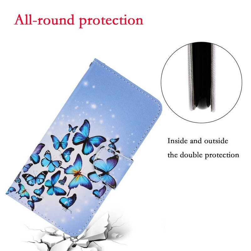 Kotelot Huawei P Smart 2020 Suojaketju Kuori Butterfly Strap Muunnelmia