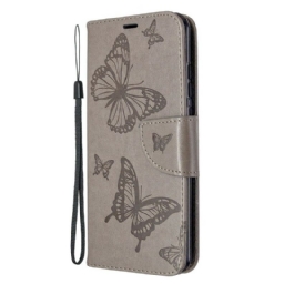 Nahkakotelo Huawei P Smart 2020 Butterflies In Flight With Lanyard