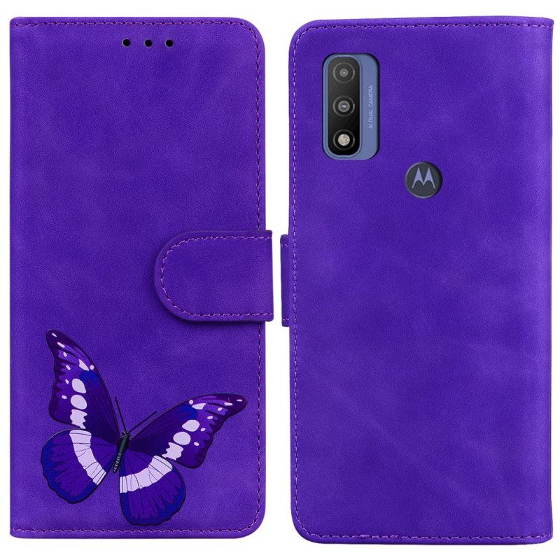 Flip Case Moto E40 / E30 / E20 Skin-touch Butterfly