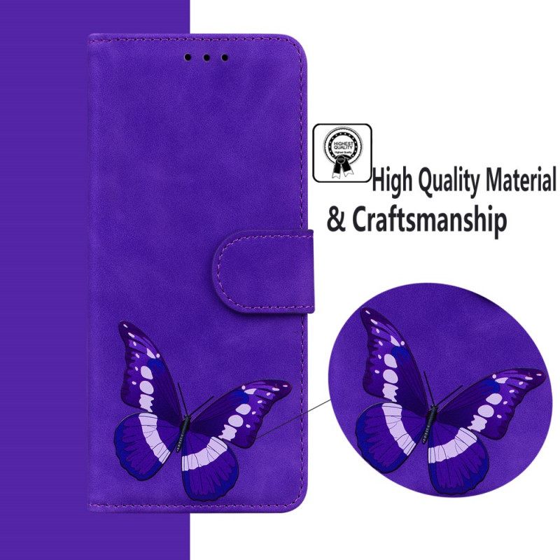 Flip Case Moto E40 / E30 / E20 Skin-touch Butterfly