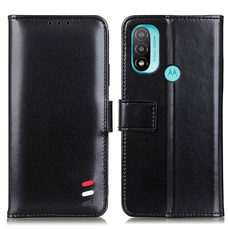 Flip Case Moto E40 / E30 / E20 Tricolor Leather Effect