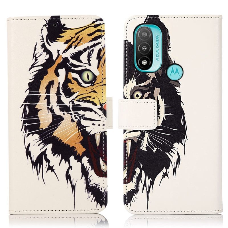 Kotelot Moto E40 / E30 / E20 Fierce Tiger