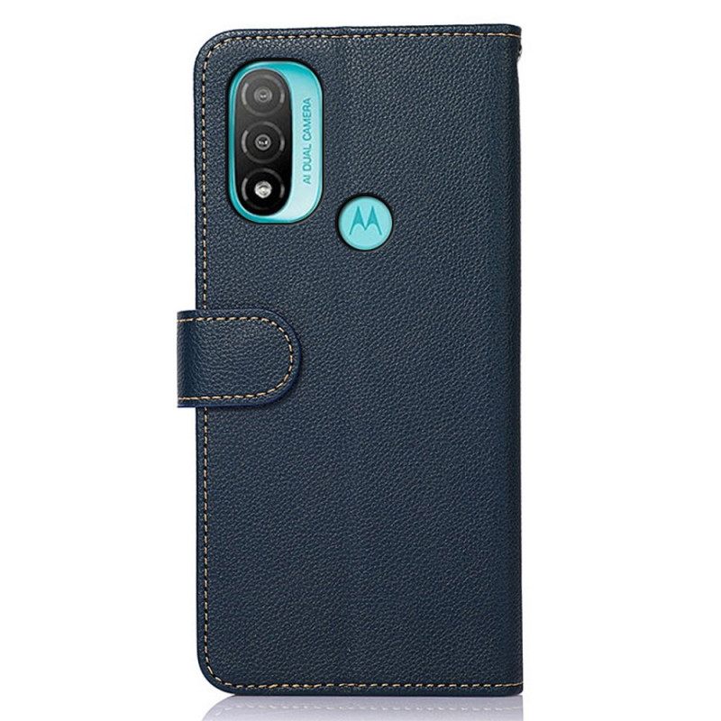 Kotelot Moto E40 / E30 / E20 Lychee Style Rfid Khazneh