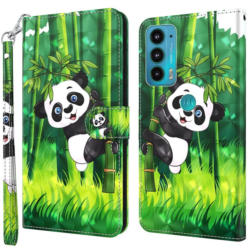 Kotelot Moto E40 / E30 / E20 Panda Ja Bamboo