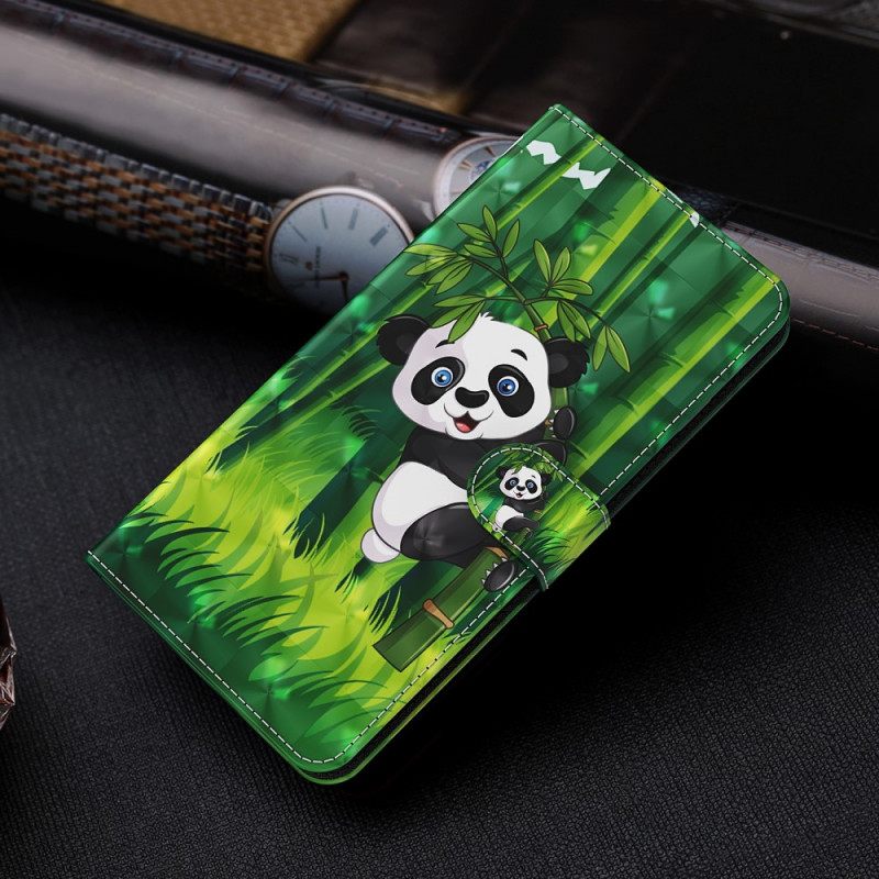 Kotelot Moto E40 / E30 / E20 Panda Ja Bamboo