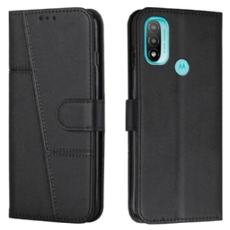 Kotelot Moto E40 / E30 / E20 Suojaketju Kuori Leather Effect Geo Strappy