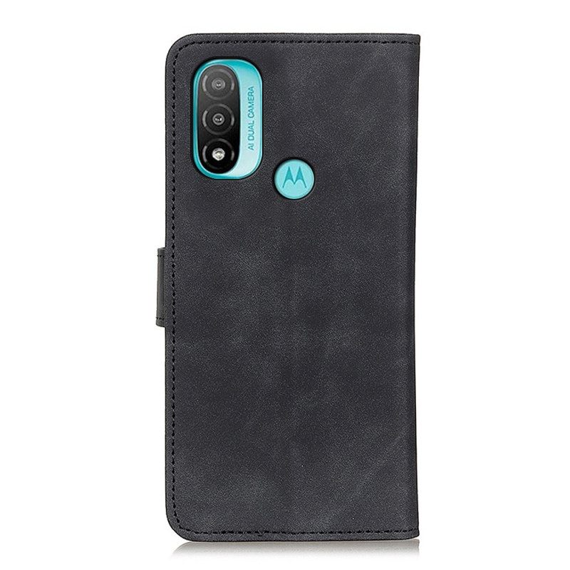 Kotelot Moto E40 / E30 / E20 Vintage Leather Effect Khazneh