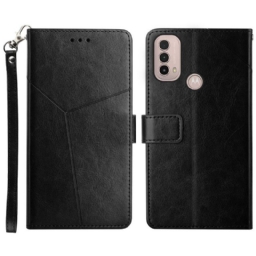 Nahkakotelo Moto E40 / E30 / E20 Style Leather Geo Y Design