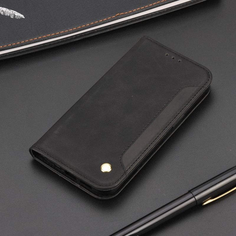 Puhelinkuoret Moto E40 / E30 / E20 Kotelot Flip Bicolor Business Leather Effect