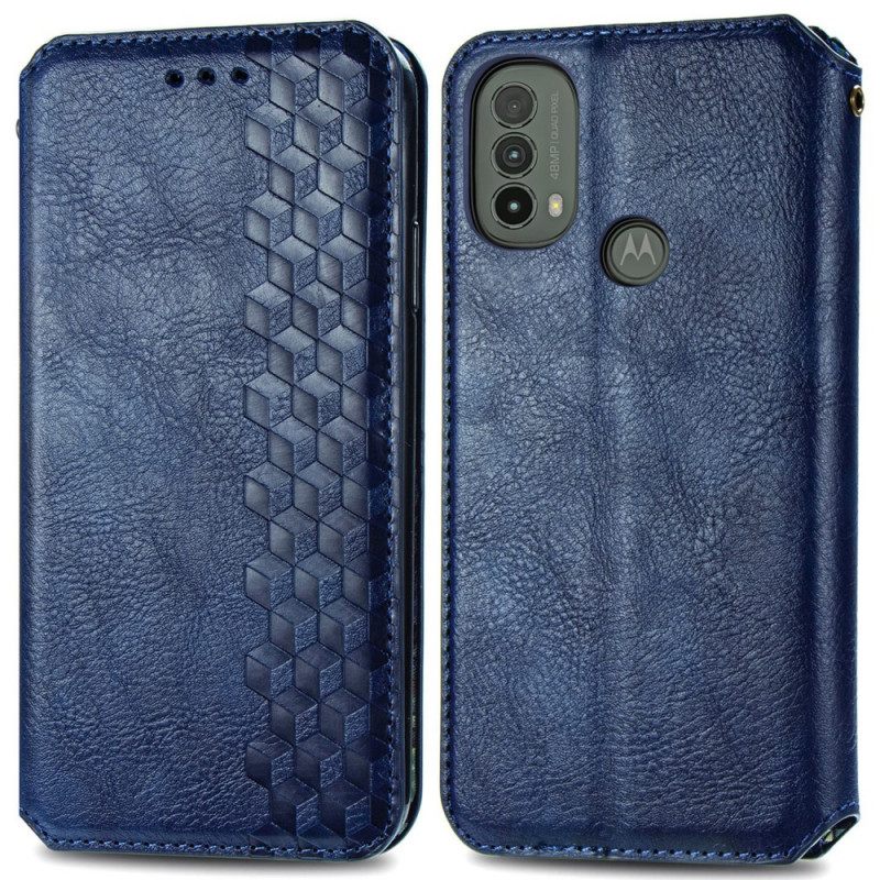 Puhelinkuoret Moto E40 / E30 / E20 Kotelot Flip Diamond Texture Leather Effect