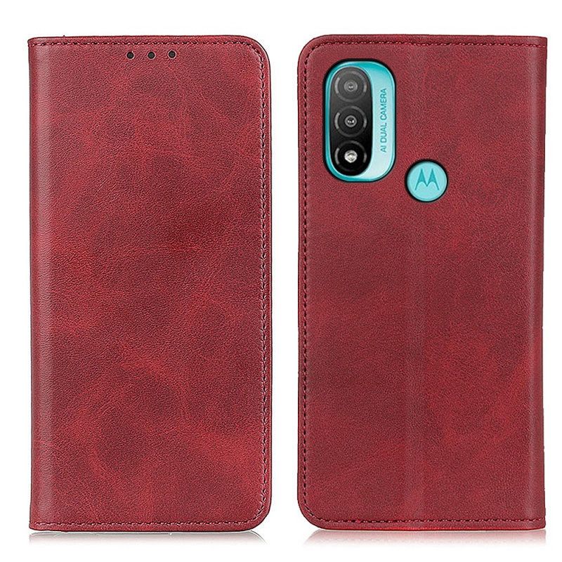 Puhelinkuoret Moto E40 / E30 / E20 Kotelot Flip Split Leather Elegance