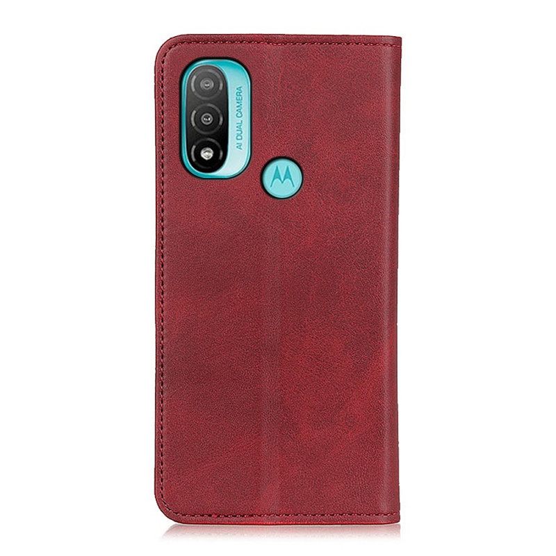 Puhelinkuoret Moto E40 / E30 / E20 Kotelot Flip Split Leather Elegance