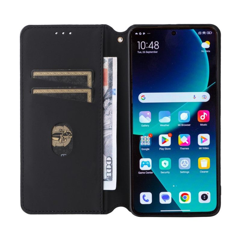 Nahkakotelo Xiaomi 14t 3d-kuutiot